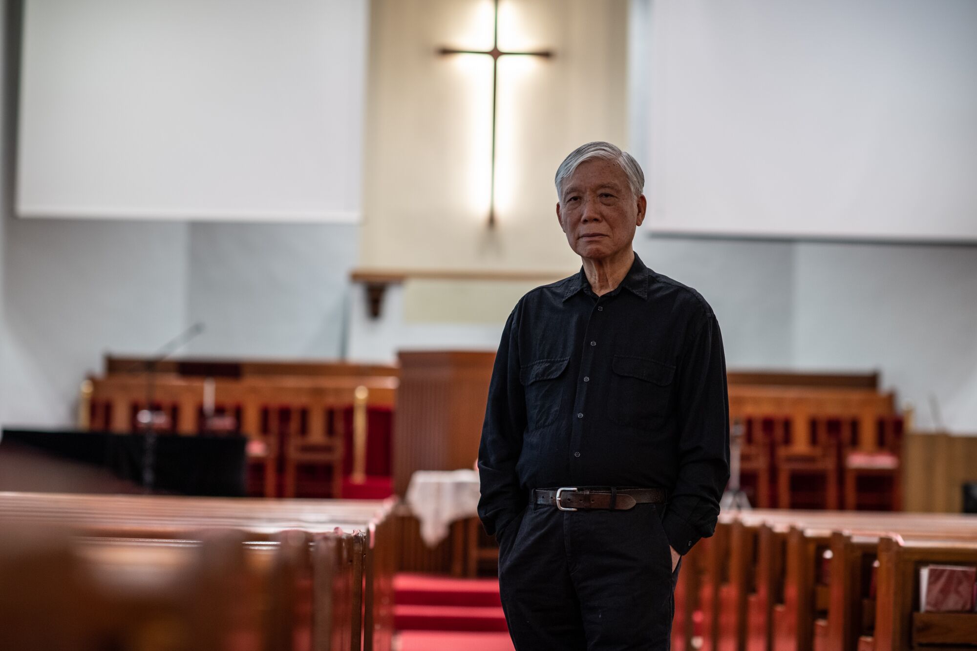 Reverend Chu Yiu-ming at Chai Wan Baptist Church in Hong Kong on June 3, 2020.