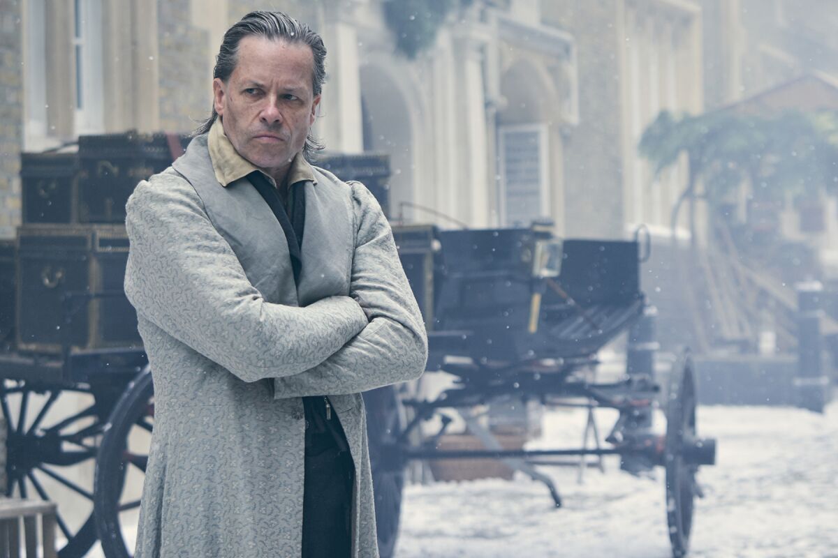 Guy Pearce in the TV series “A Christmas Carol.”