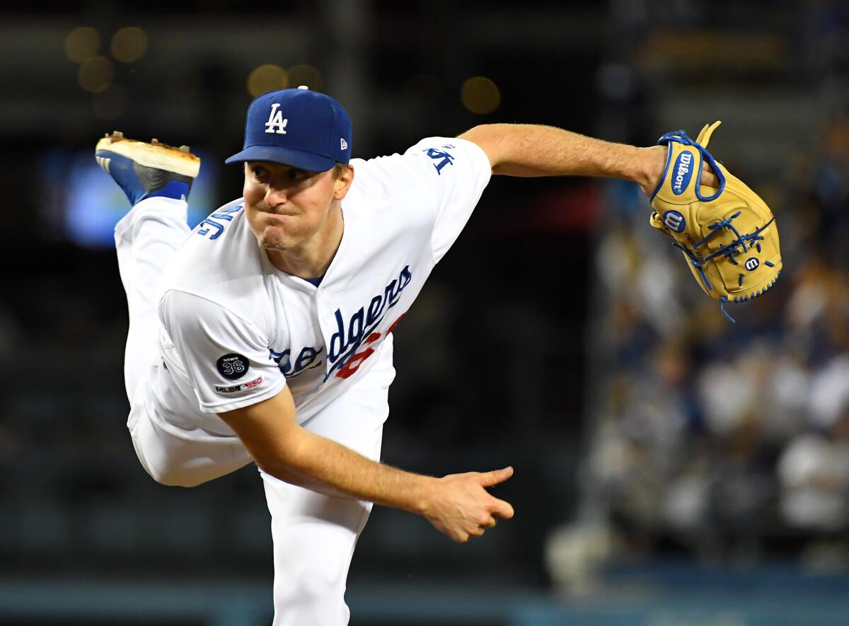 Dodgers pitcher Ross Stripling throws against the Tampa Bay Rays on Sept. 17.