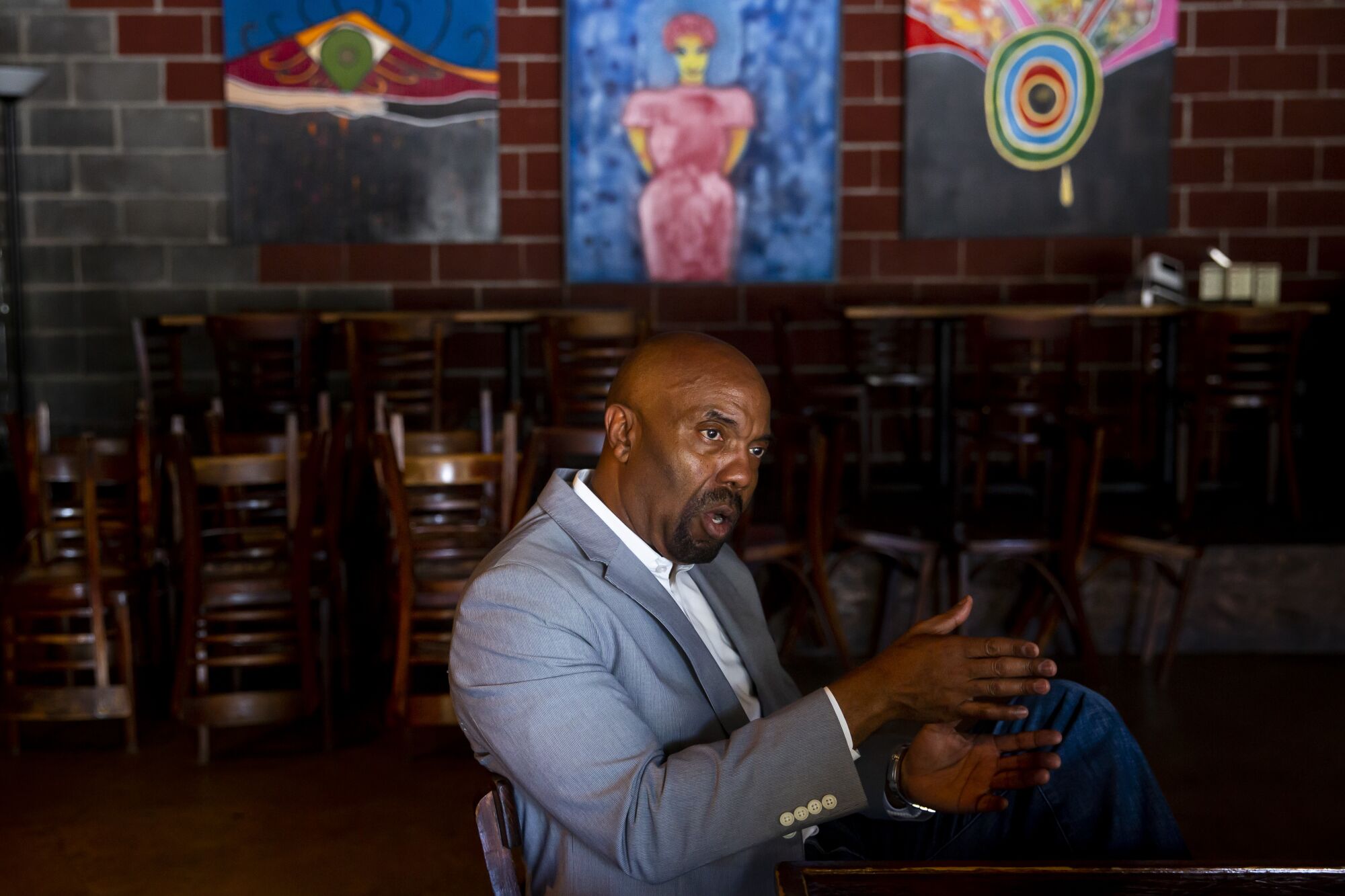 Civil rights attorney Daryl Washington at the Breakfast Klub in Houston on Sunday.
