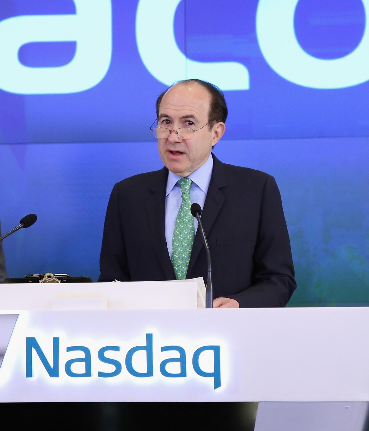 Viacom said it has acquired a 50% stake in Prism TV, an Indian TV group. Viacom CEO Philippe Dauman is shown ringing the NASDAQ opening bell in June.