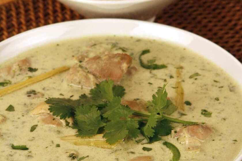 Green curry chicken from Novo Restaurant in San Luis Obispo. Recipe