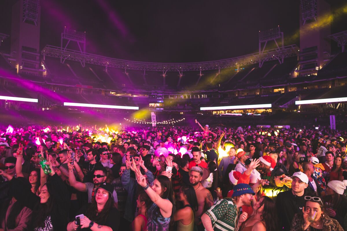 It was a packed house at the latest DAY.MVS in the Park concert with Claude VonStroke on Dec. 11, 2021 at Petco Park.