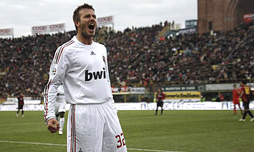 AC Milan midfielder David Beckham