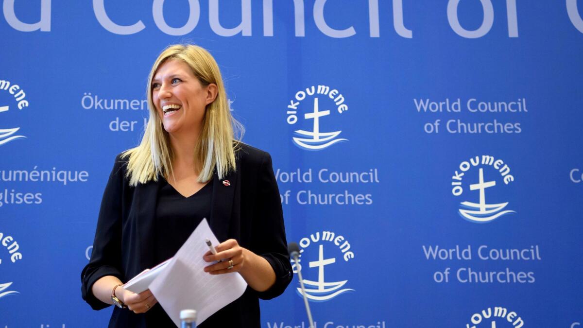 Beatrice Fihn, executive director of the International Campaign to Abolish Nuclear Weapons, in Geneva, Switzerland.