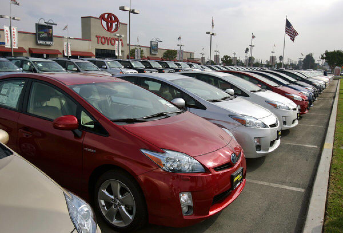 Used Toyota Priuses such as the ones available for purchase on Vroom, an online marketplace for car buyers and sellers.