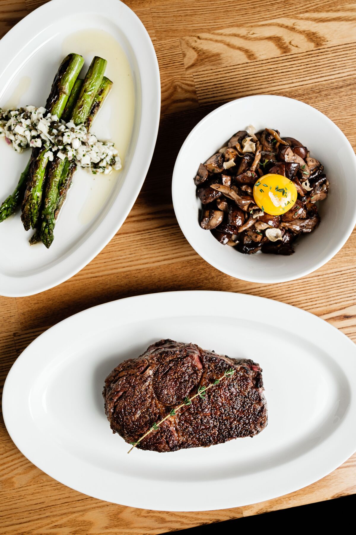 Dishes plated up at Rare Society