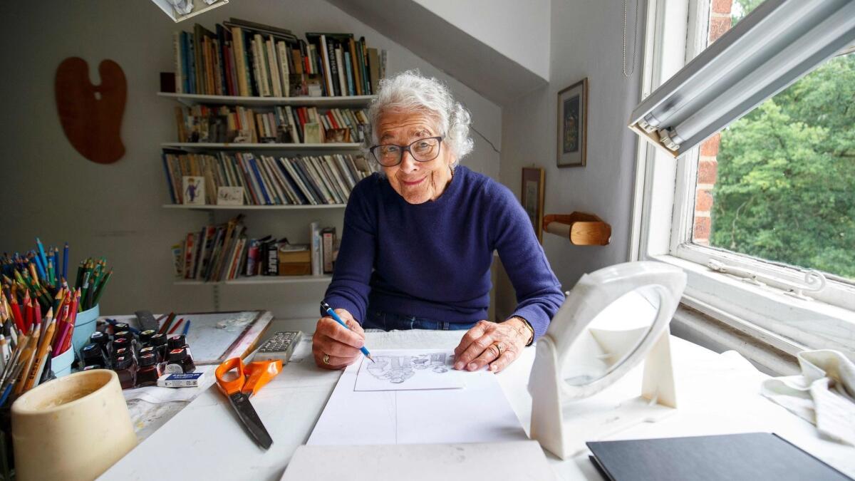 British author and illustrator Judith Kerr at her home in west London in 2018