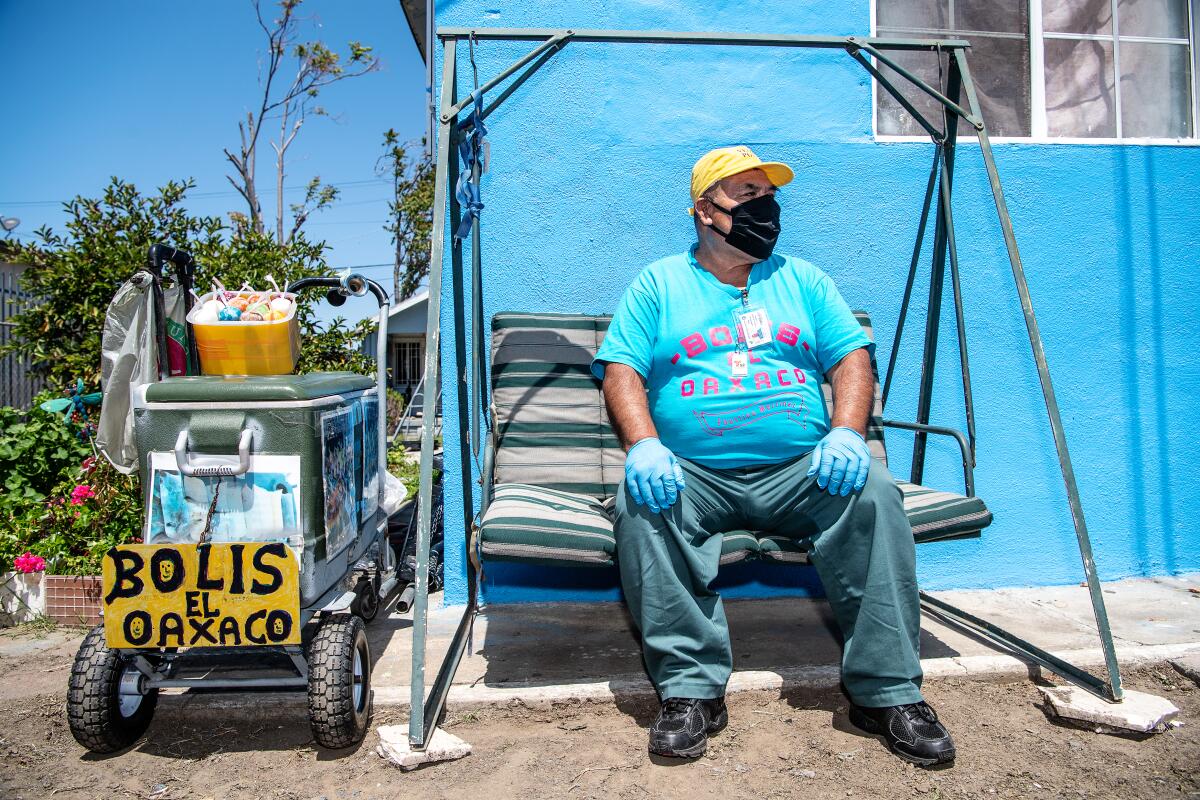 Faustino Martinez owns a pushcart business that sells mostly ice cream treats