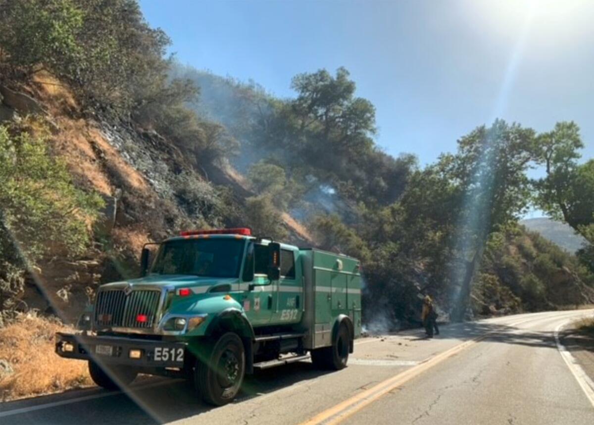 Firefighters at Angeles National Foret