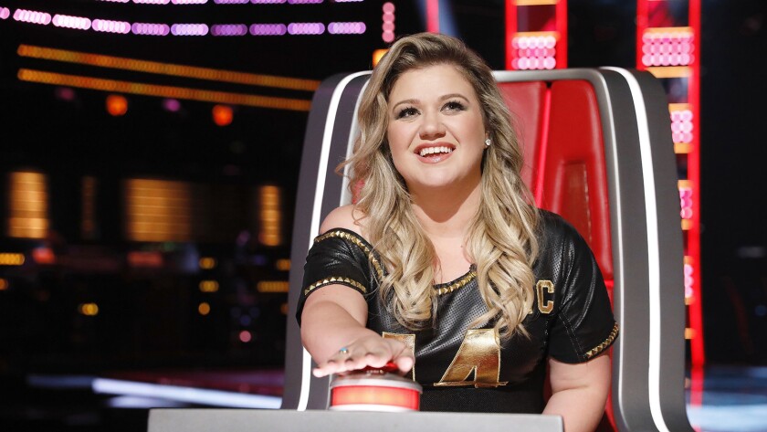 Kelly Clarkson in "The Voice" on NBC.
