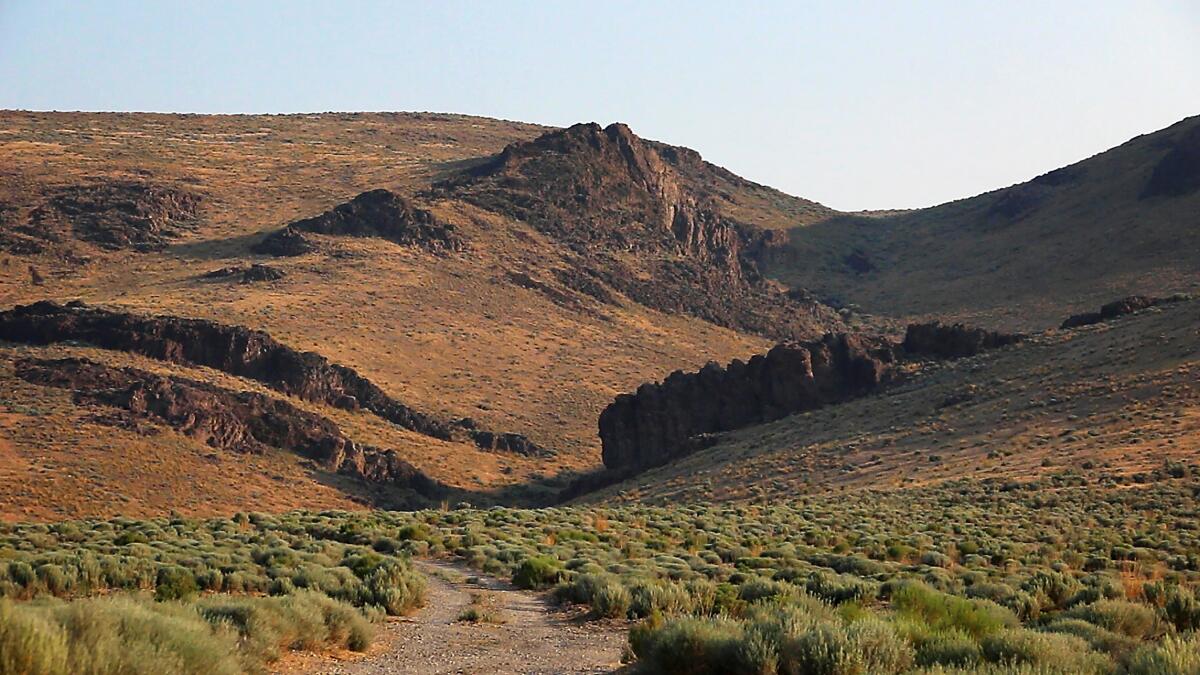 The Montana Mountains loom over Thacker Pass in northern Nevada. 