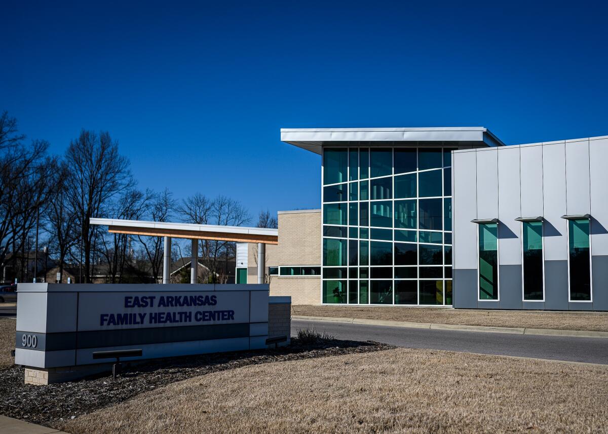  The entrance of the East Arkansas Family Health Center.