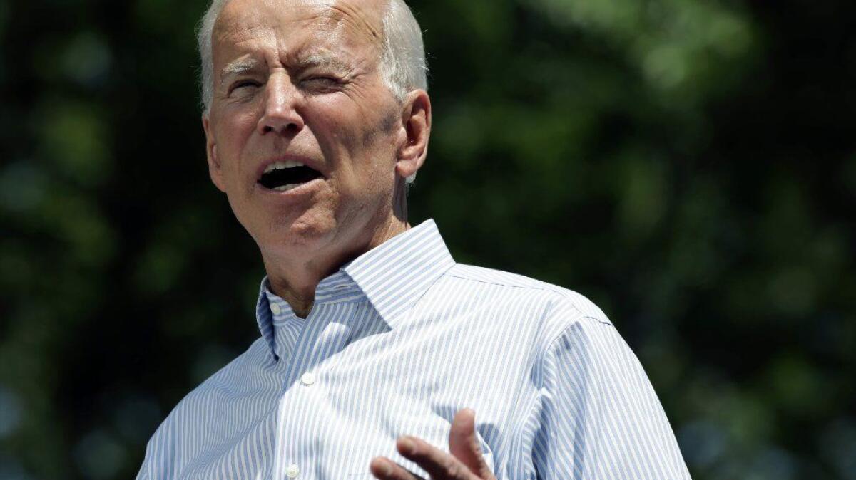 Joe Biden speaks at a presidential campaign event in Philadelphia on May 18.