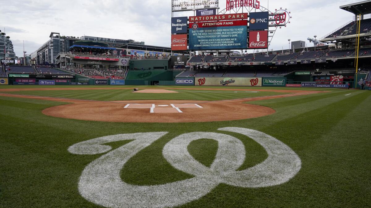 Phillies-Nationals series opener postponed due to inclement weather