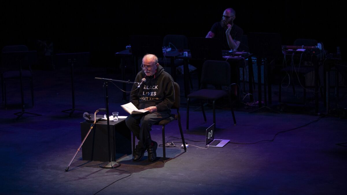 Alvin Lucier, 87, a pioneer in strange sounds, performs his famous piece "I Am Sitting in a Room."