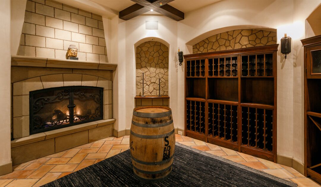 The wine cellar.