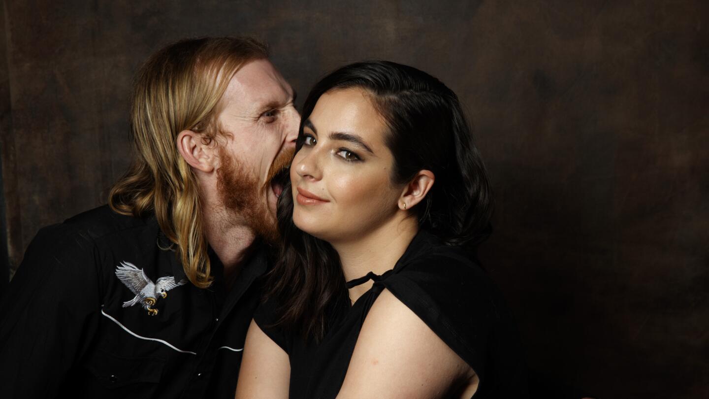 Actors Austin Amelio, left and Alanna Masterson, from AMC's, "The Walking Dead."
