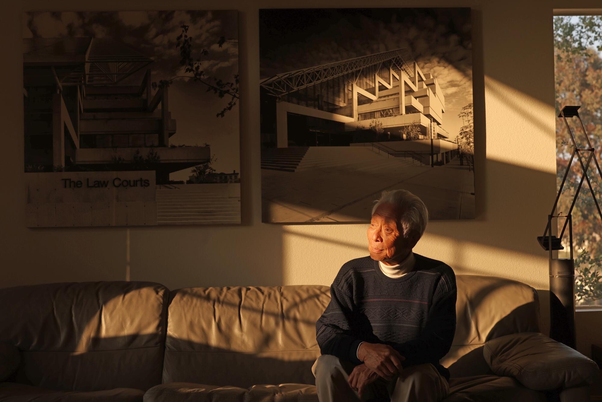 L.A. architectural photographer Wayne Thom, 86, in his home in Rowland Heights 