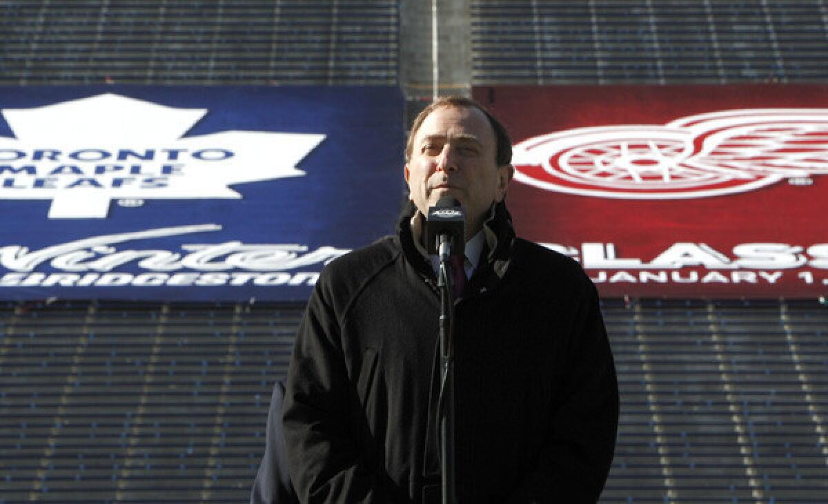 NHL Commissioner Gary Bettman announced last winter that the 2013 NHL Winter Classic would be at Michigan Stadium. On Friday, the league announced the game was canceled.