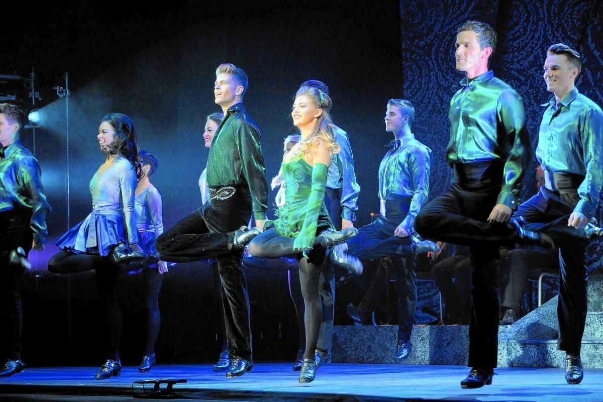A scene from "Riverdance," which wraps up its stay at Segerstrom Center for the Arts on Sunday.