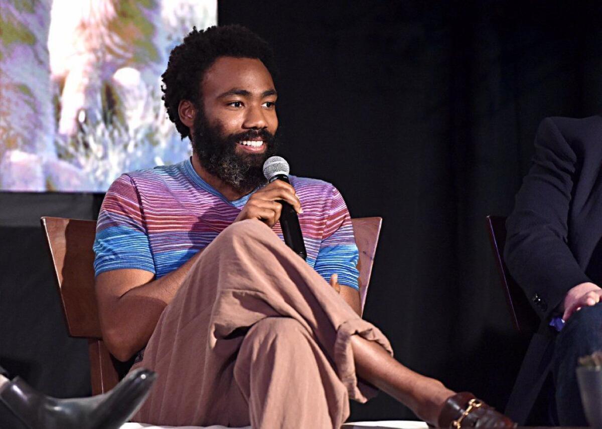 Donald Glover at the Global Press Conference for Disney's "The Lion King."