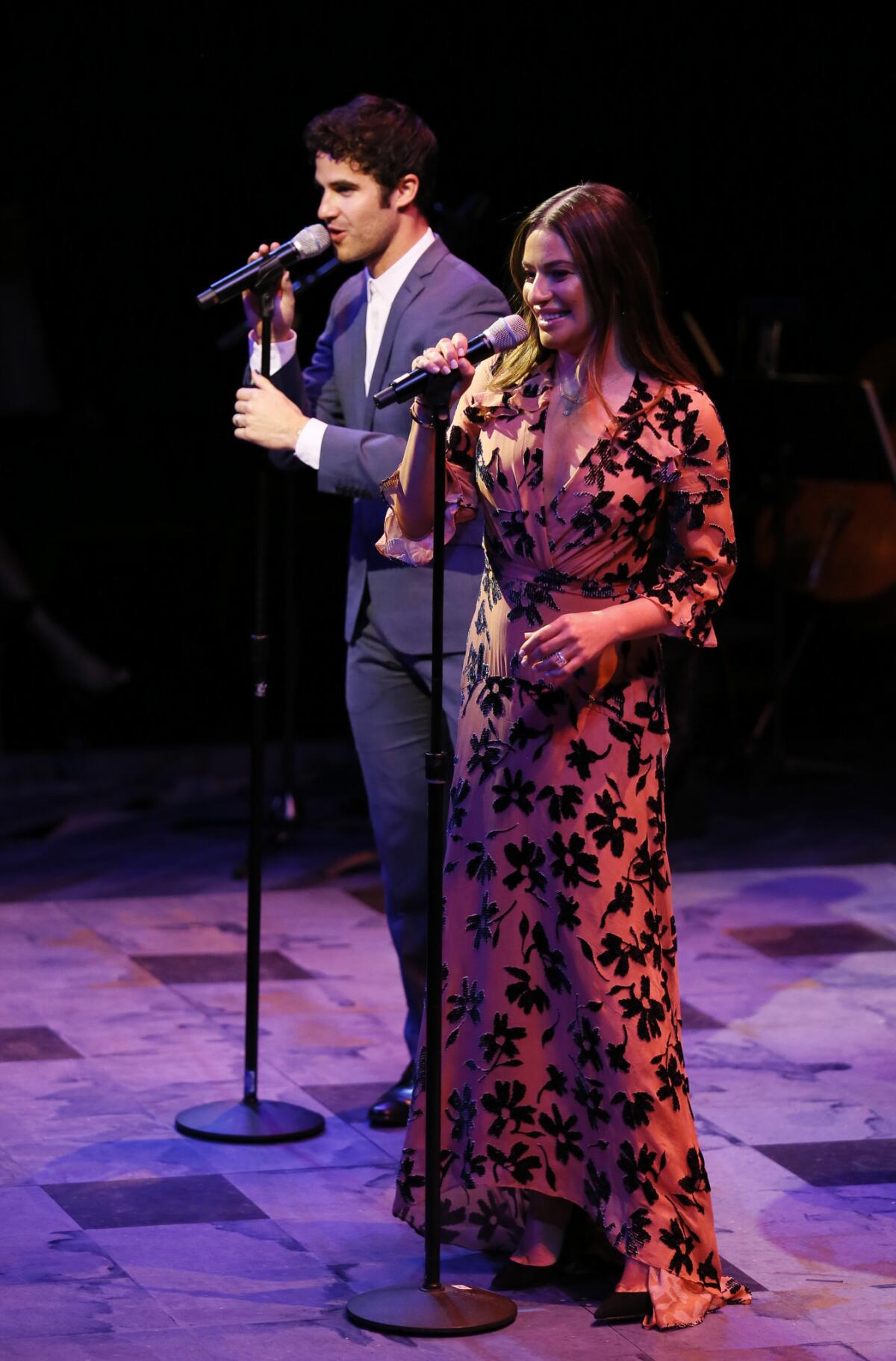 Darren Criss and Lea Michele.