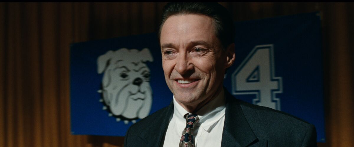 Hugh Jackman in a scene from "Bad Education."