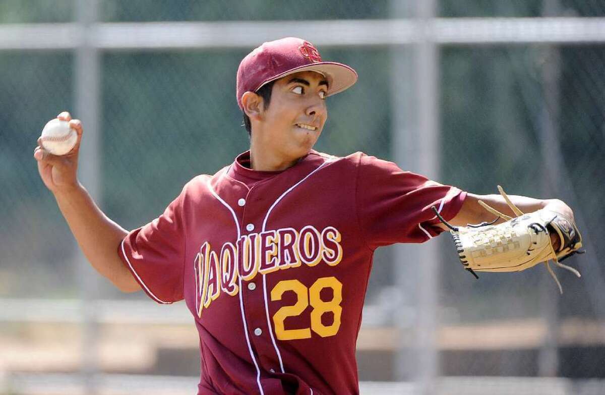 ARCHIVE PHOTO: Glendale Commmunity College's Angel Rodriguez was named the Western State Conference South Division Pitcher of the Year. It's the third year in a row a Vaquero has taken that honor.