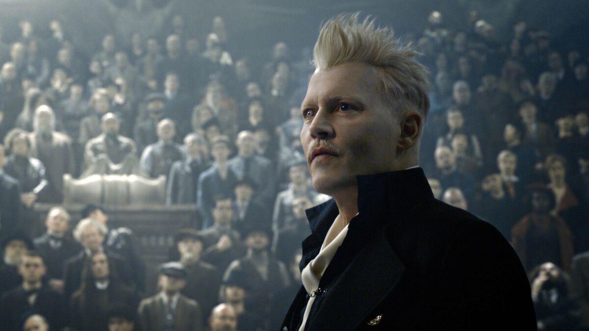 Johnny Depp in "Fantastic Beasts: The Crimes of Grindelwald."
