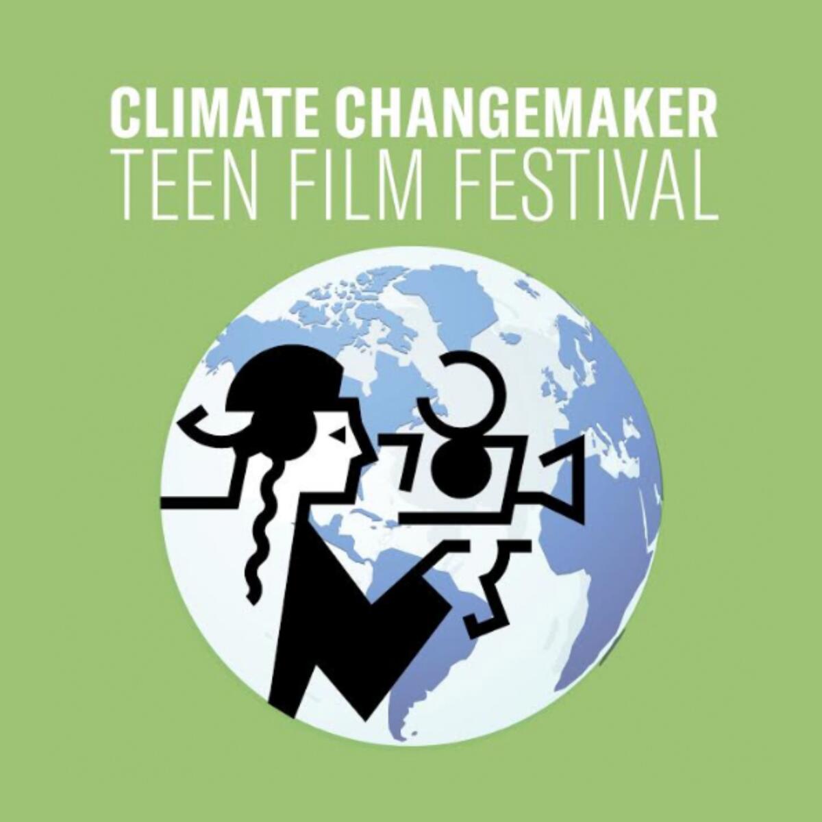 Poster for environmental film shorts by teens on Earth Day.