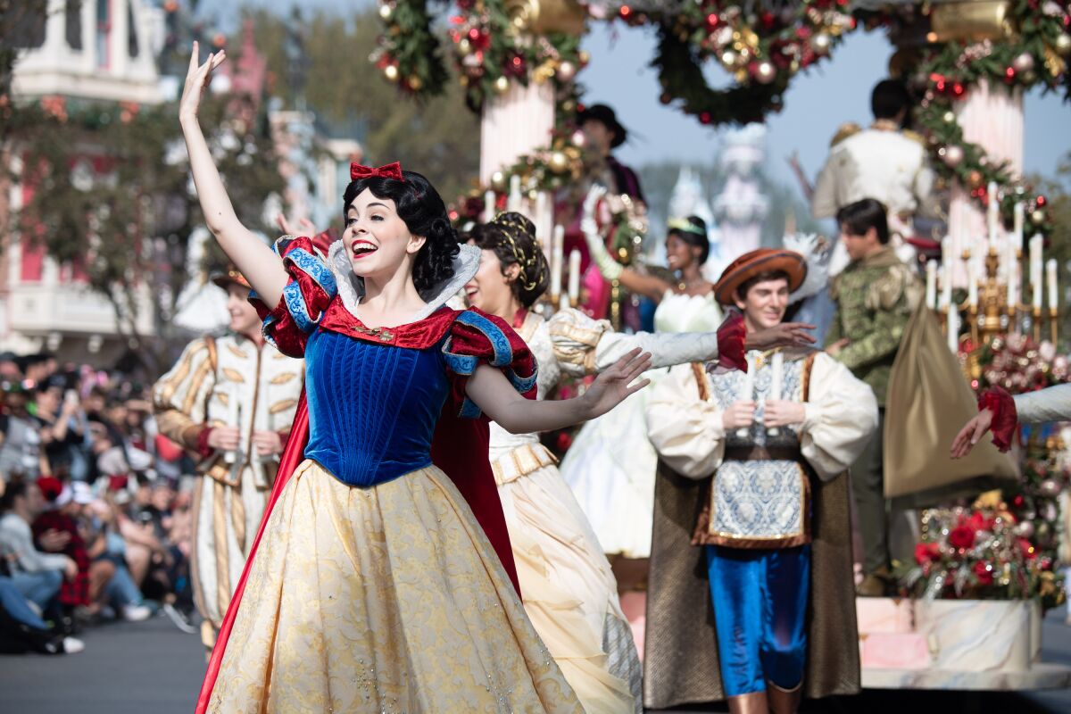 Snow White makes an appearance in "Disney Parks Magical Christmas Day Parade," which airs annually on Christmas morning on ABC.