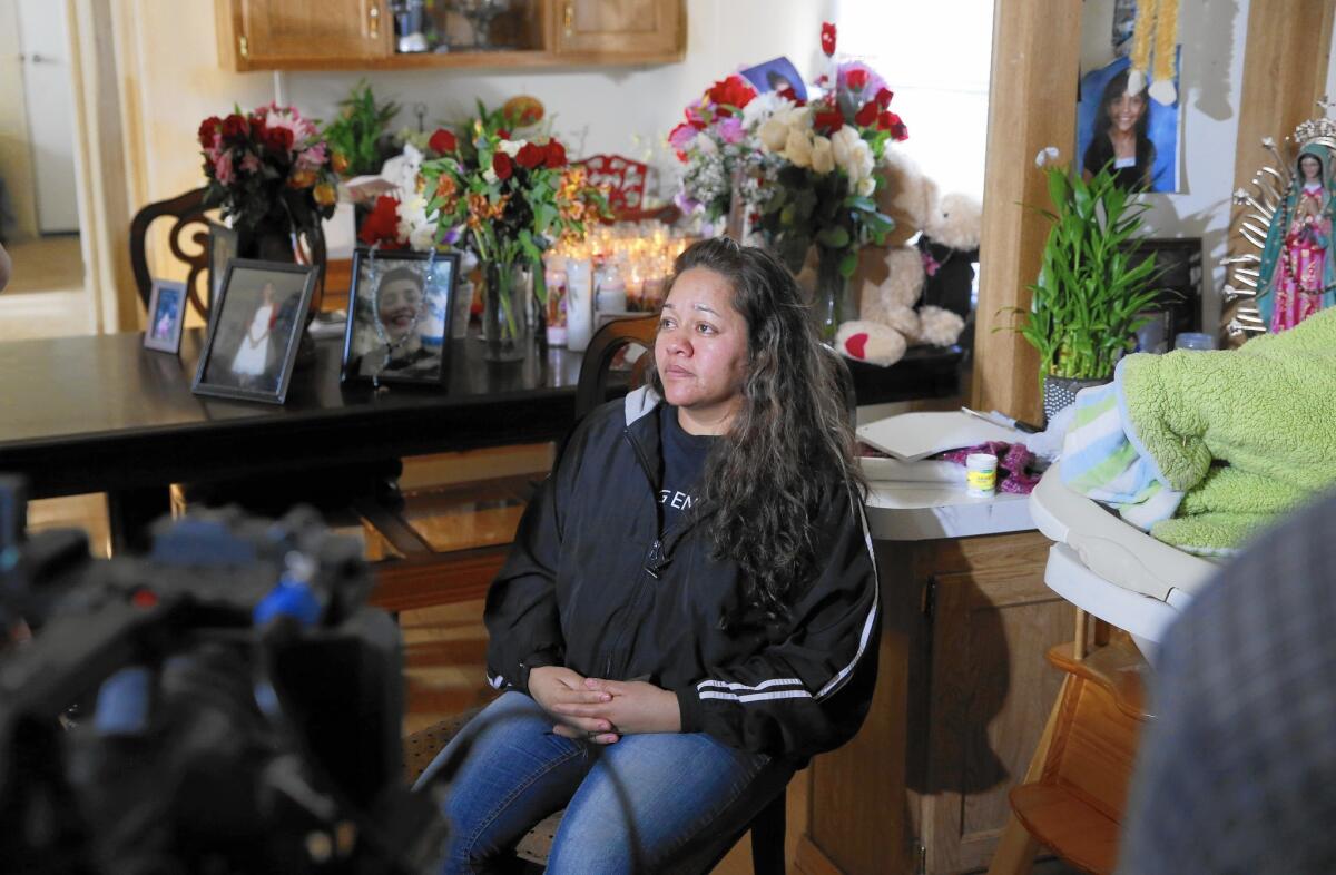 “The unjustified shooting of our daughter is only the latest sign of an issue that requires federal oversight,” Laura Sonia Rosales, pictured, and Jose Hernandez said in a statement. Rosales' daughter, Jessica Hernandez, 17, was fatally shot in January while behind the wheel of a stolen car.