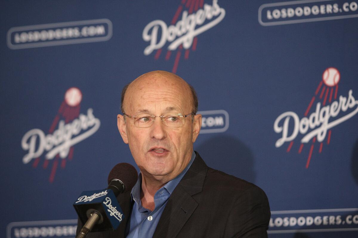 Dodgers President Stan Kasten, pictured, declined to comment when asked whether the team would consider renegotiating that contract if it meant getting distribution for SportsNet LA.