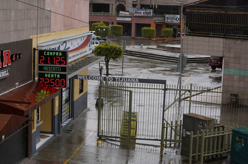 U.S. Customs and Border Protection has made changes at ports of entry along the California-Mexico border, including the temporary closure of the PedWest pedestrian crossing. Closed because of coronavirus restrictions, the now-empty square in front of the