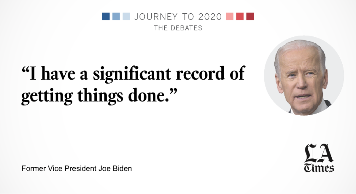  "I have a significant record of getting things done.”