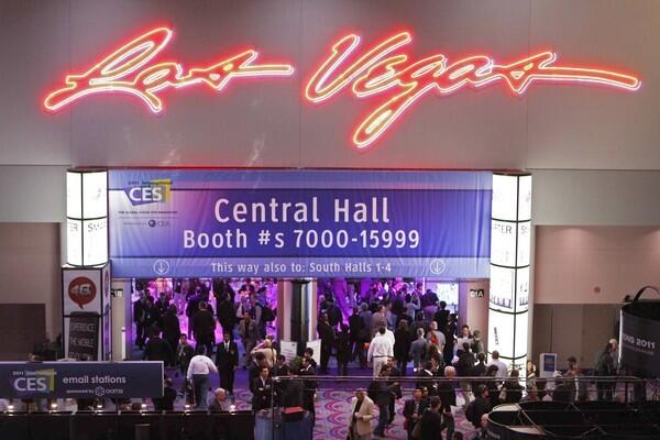 Crowds pack the Grand Lobby of the Las Vegas Convention Center on the first day of the Consumer Electronics Show.