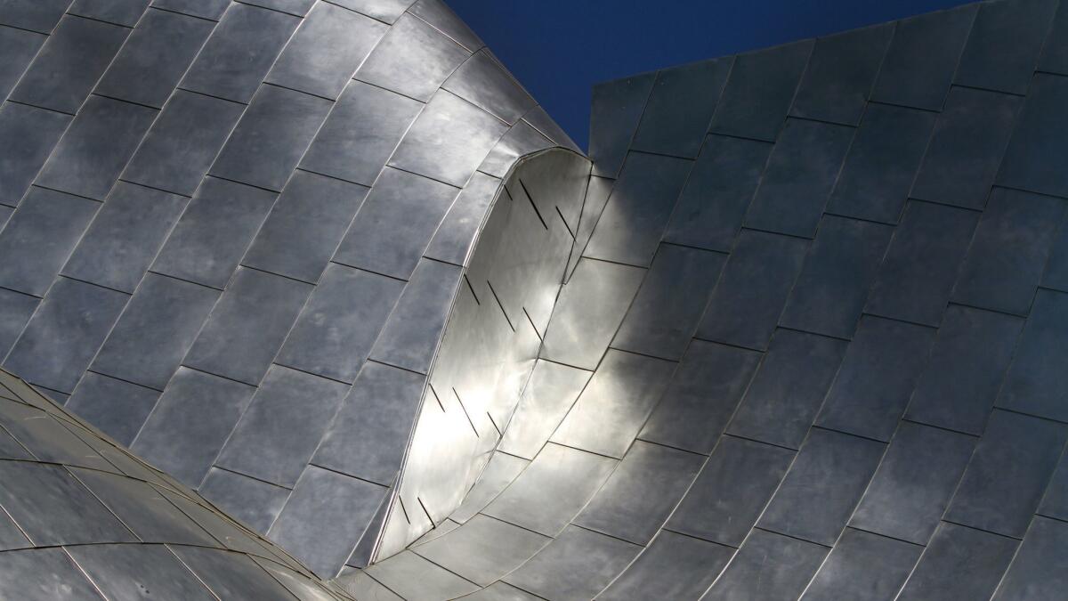 The undulating forms of Frank Gehry's Disney Hall.