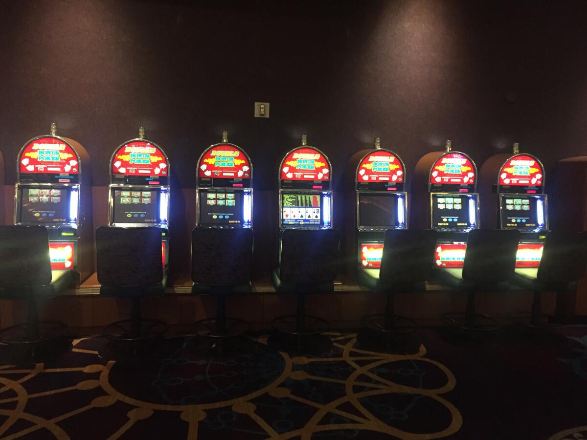 Video poker machines at the Mandalay Bay Resort and Casino