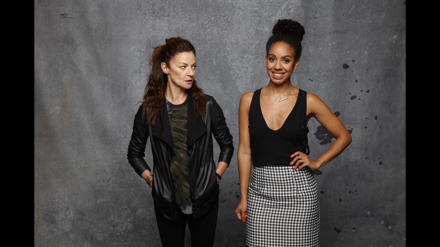 Michelle Gomez and Pearl Mackie, from the television series "Doctor Who."