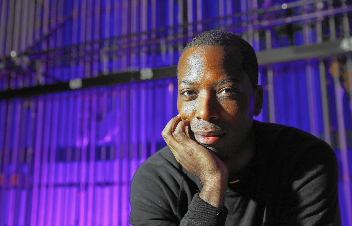 Tristan Walker, founder and CEO of Walker & Co. Brands, visits the Dolby Theatre in Hollywood before speaking on a panel about diversity in tech start-ups.
