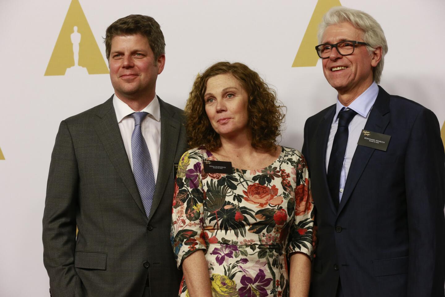 Adam Stockhausen, Rena DeAngelo and Bernhard Henrick | Academy Awards luncheon