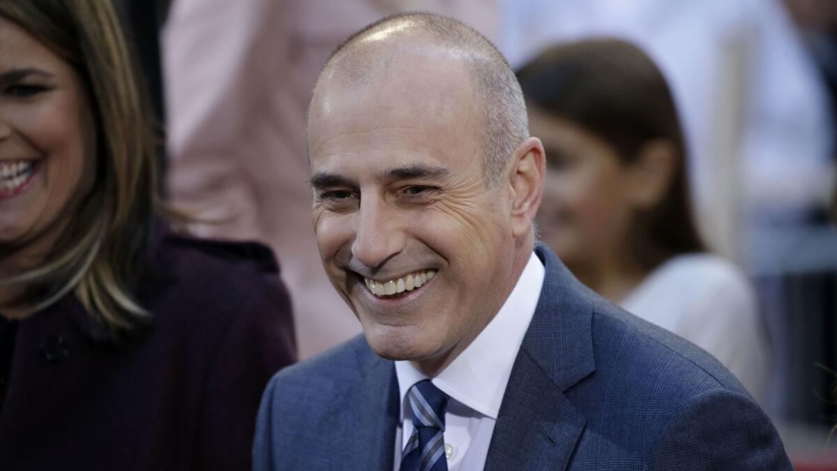 Matt Lauer during a broadcast of "Today" in New York in April 2016.