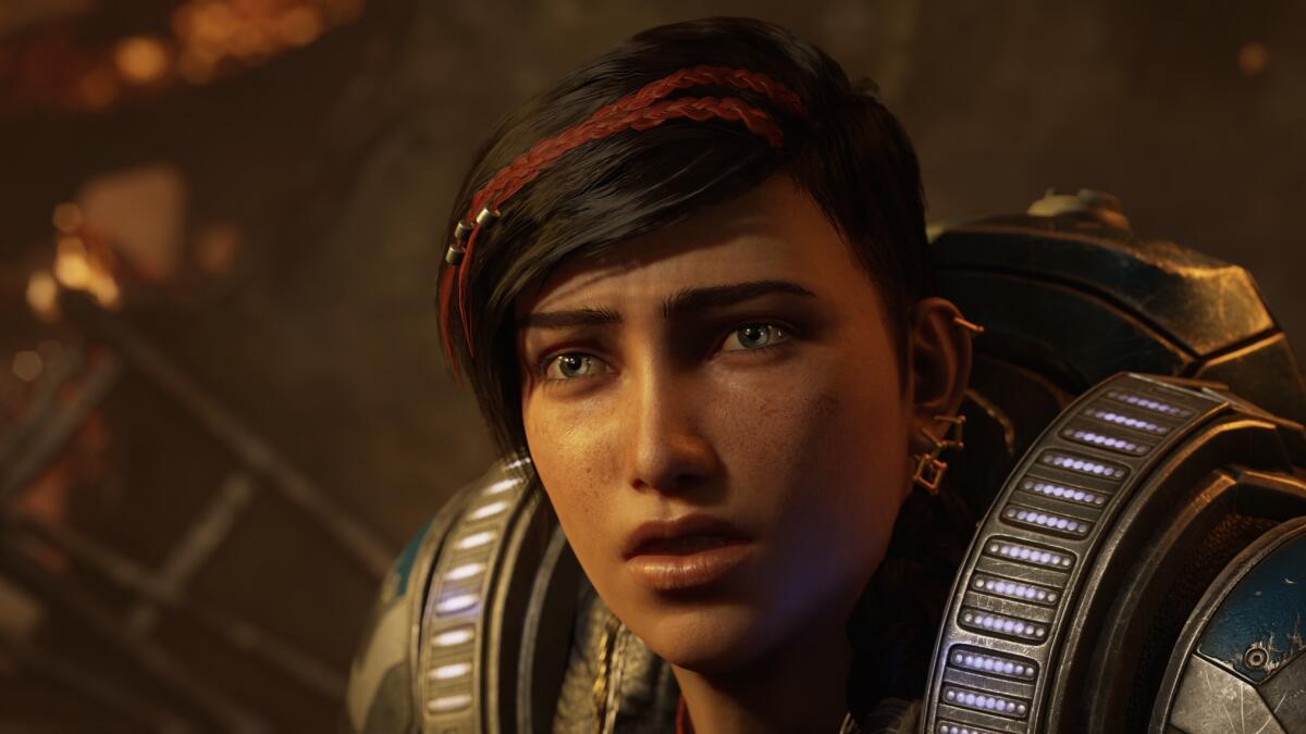 Gears 5' stars a woman behind the chainsaw gun. It's a strong move - Los  Angeles Times