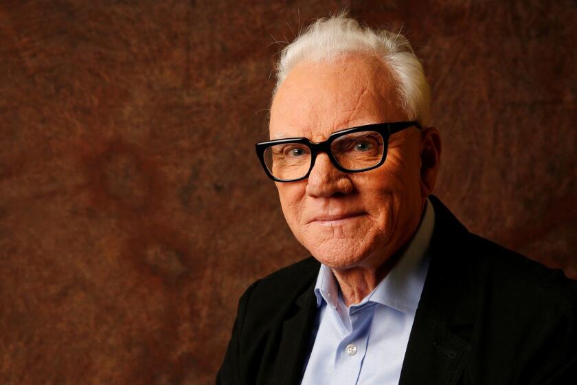 WEST HOLLYWOOD, CA - JUNE 1, 2017 --English actor Malcolm McDowell photographed in West Hollywood June 1, 2017. McDowell trained as an actor at the London Academy of Music and Dramatic Art. Photo is for Classic Hollywood interview by Susan King. (Al Seib / Los Angeles Times)