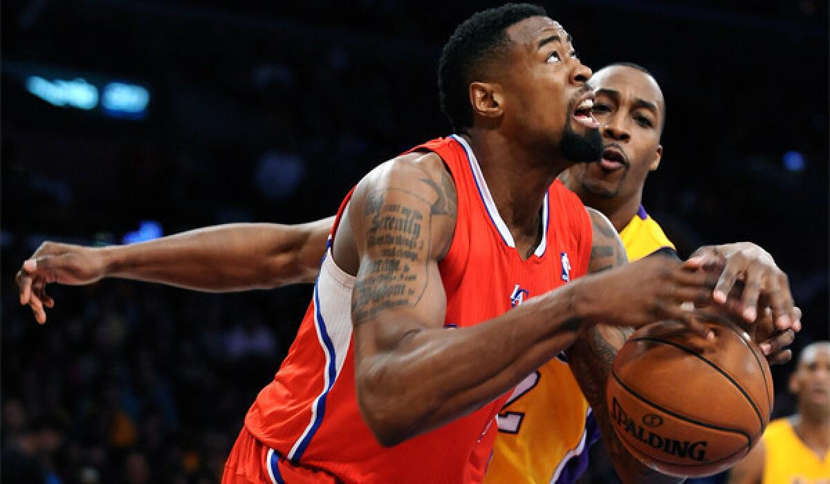Clippers center DeAndre Jordan leads the NBA with a 64.1 field-goal percentage.