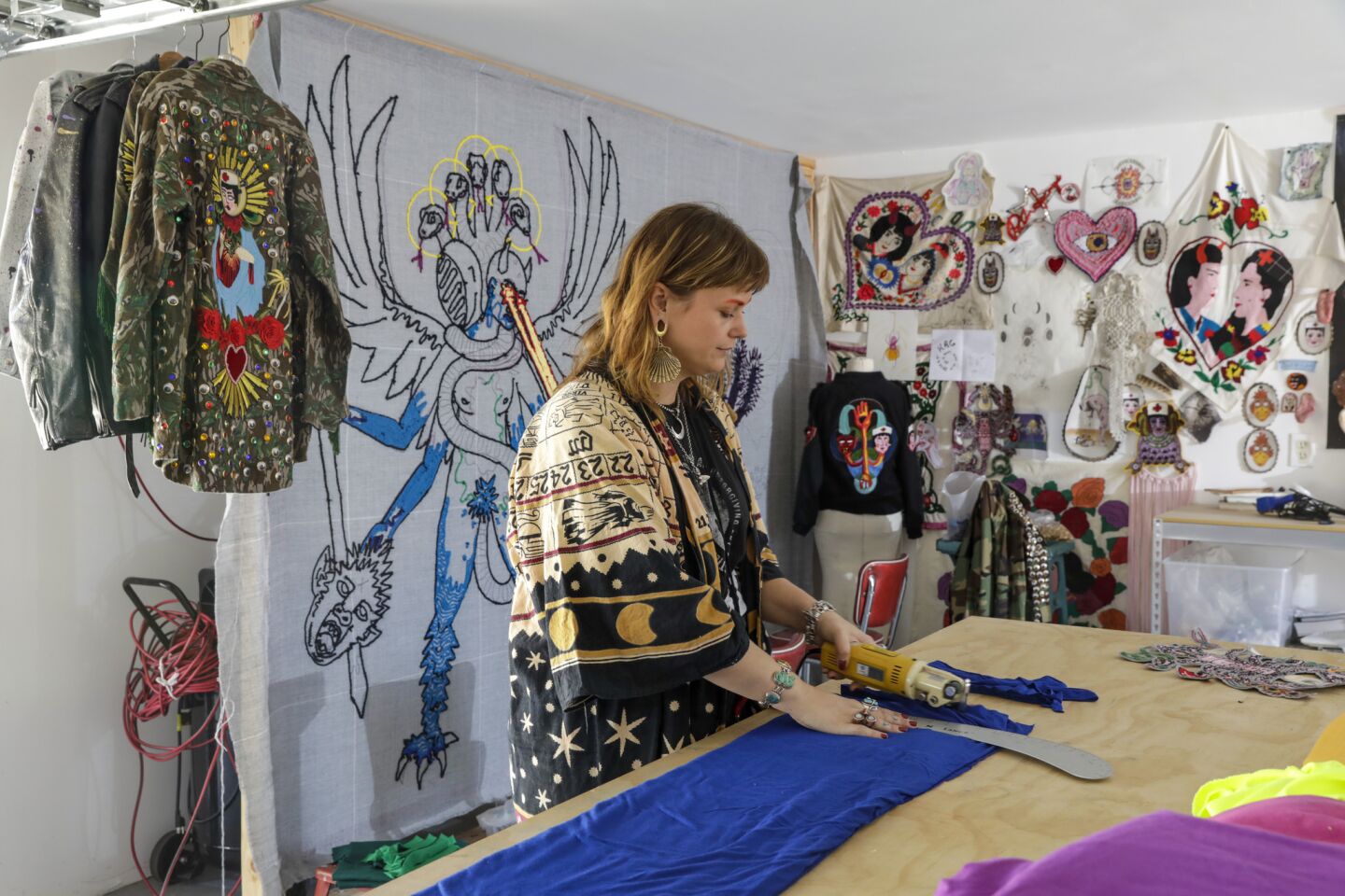 Australian artist Svetlana Shigroff at her studio in Yucca Valley.