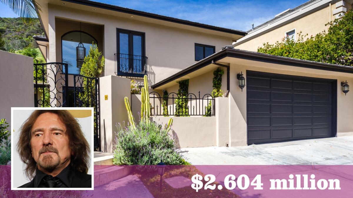 Black Sabbath bassist Geezer Butler has sold his Beverly Hills home of more than a decade for $2.604 million.