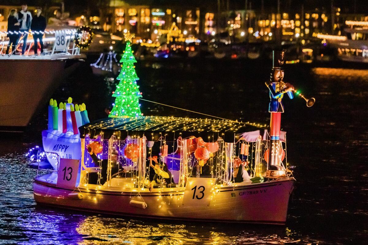 A sparkling display at the Marina del Rey Boat Parade Spectacular in 2022.