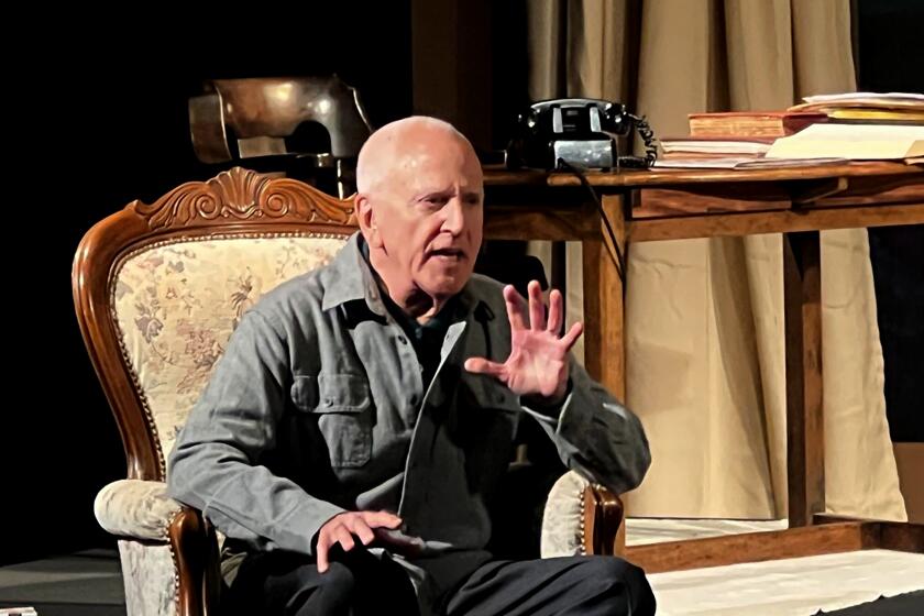 John Rubinstein as Dwight D. Eisenhower in "Eisenhower: This Piece of Ground" at Theatre West (Photo by Pierre Lumiere)